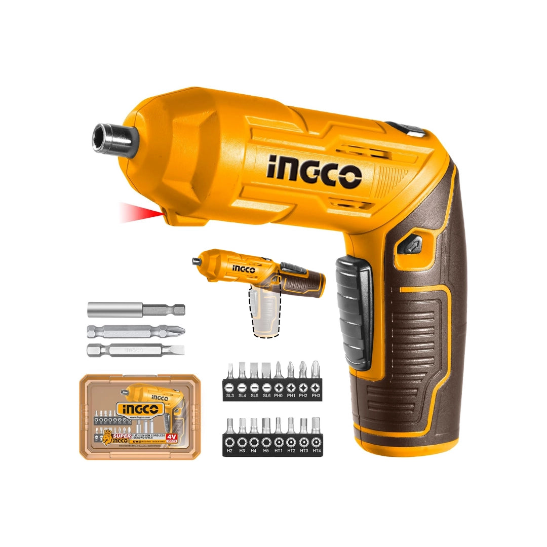 ATORNILLADOR INALÁMBRICO INGCO 4V + 24 PZ USB-C