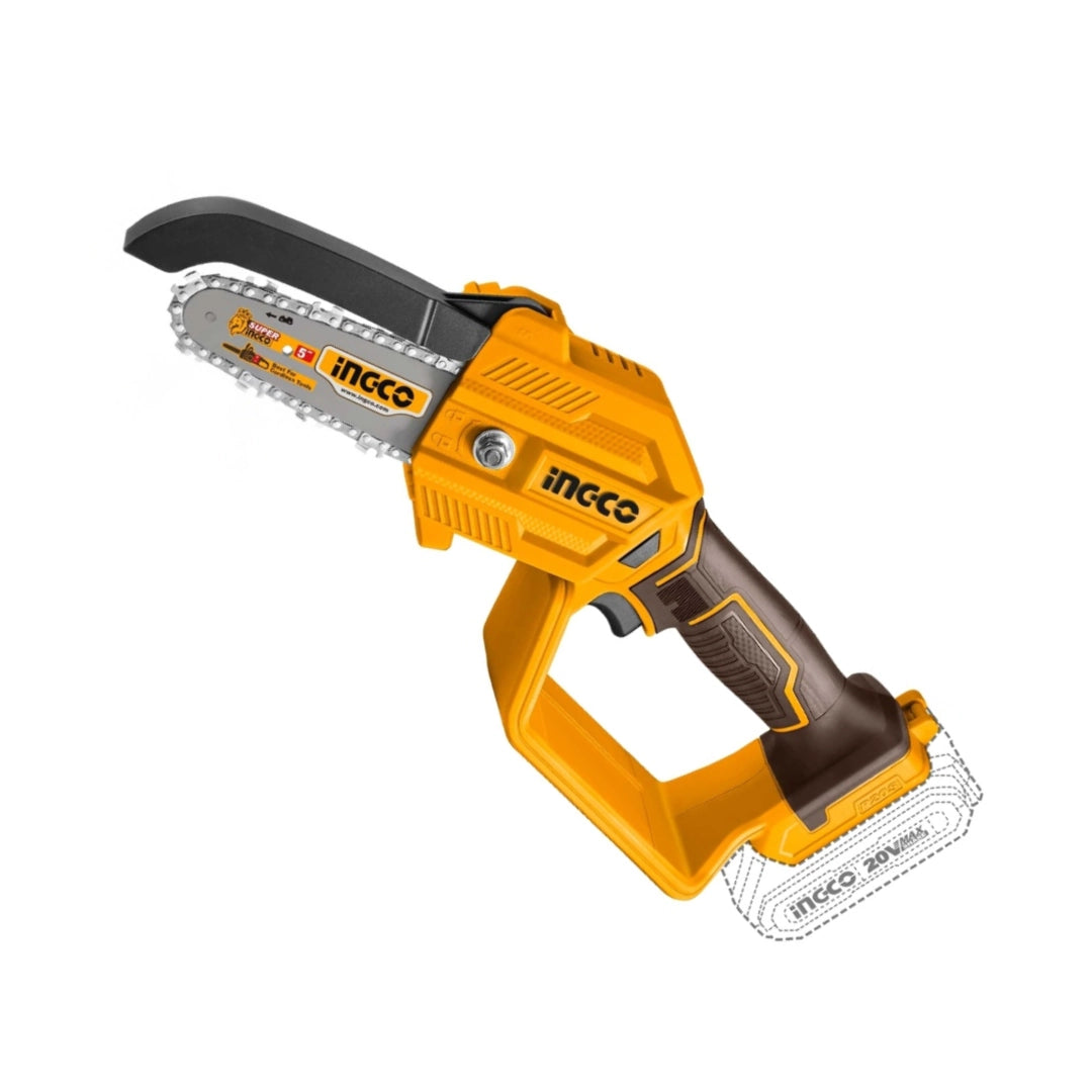 MINI MOTOSIERRA INALAMBRICA INGCO 20V – 5″ (13 cm)
