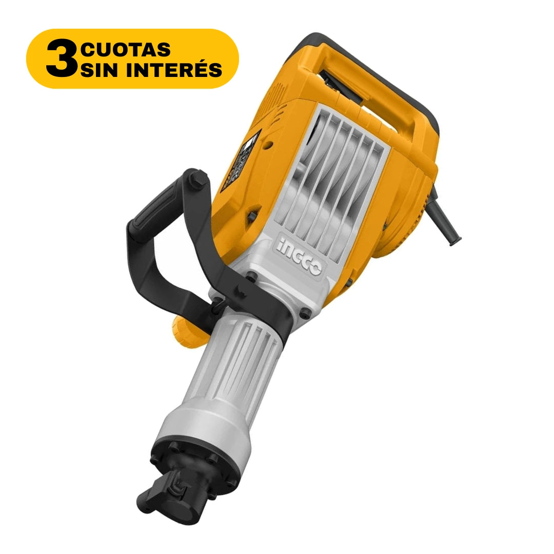 MARTILLO DEMOLEDOR INGCO 1700W – 50 J (14 kg) SDS-HEX + MALETÍN Y CINCELES