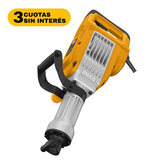 MARTILLO DEMOLEDOR INGCO 1700W – 50 J (14 kg) SDS-HEX + MALETÍN Y CINCELES