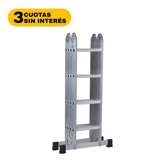 ESCALERA PLEGABLE DE ALUMINIO 4×4 LOWEN (16 escalones)