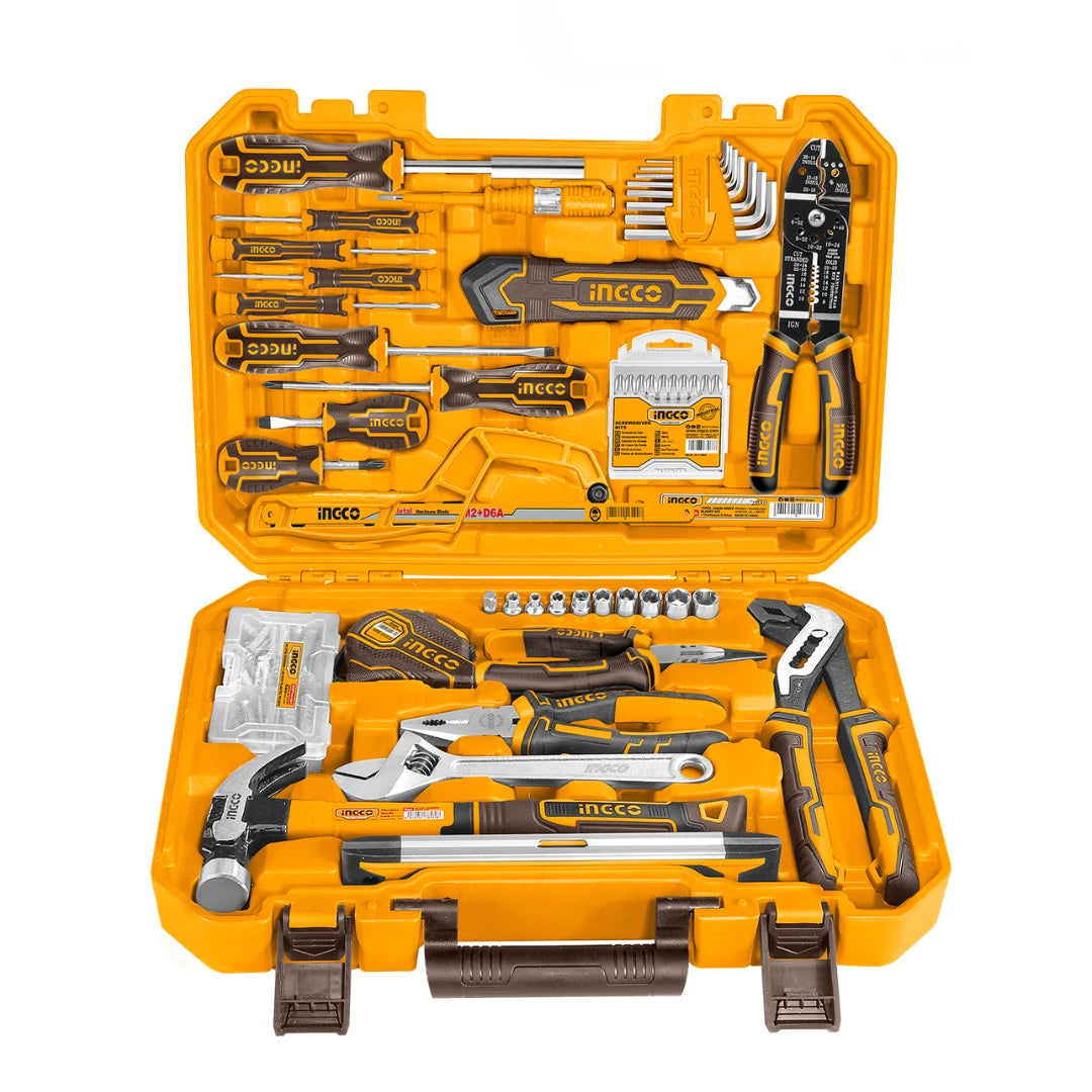 KIT DE HERRAMIENTAS INGCO 168 PIEZAS + MALETÍN ORGANIZADOR RESISTENTE