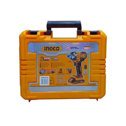 LLAVE DE IMPACTO INGCO 20V + 2 BAT + CARGADOR + MALETIN
