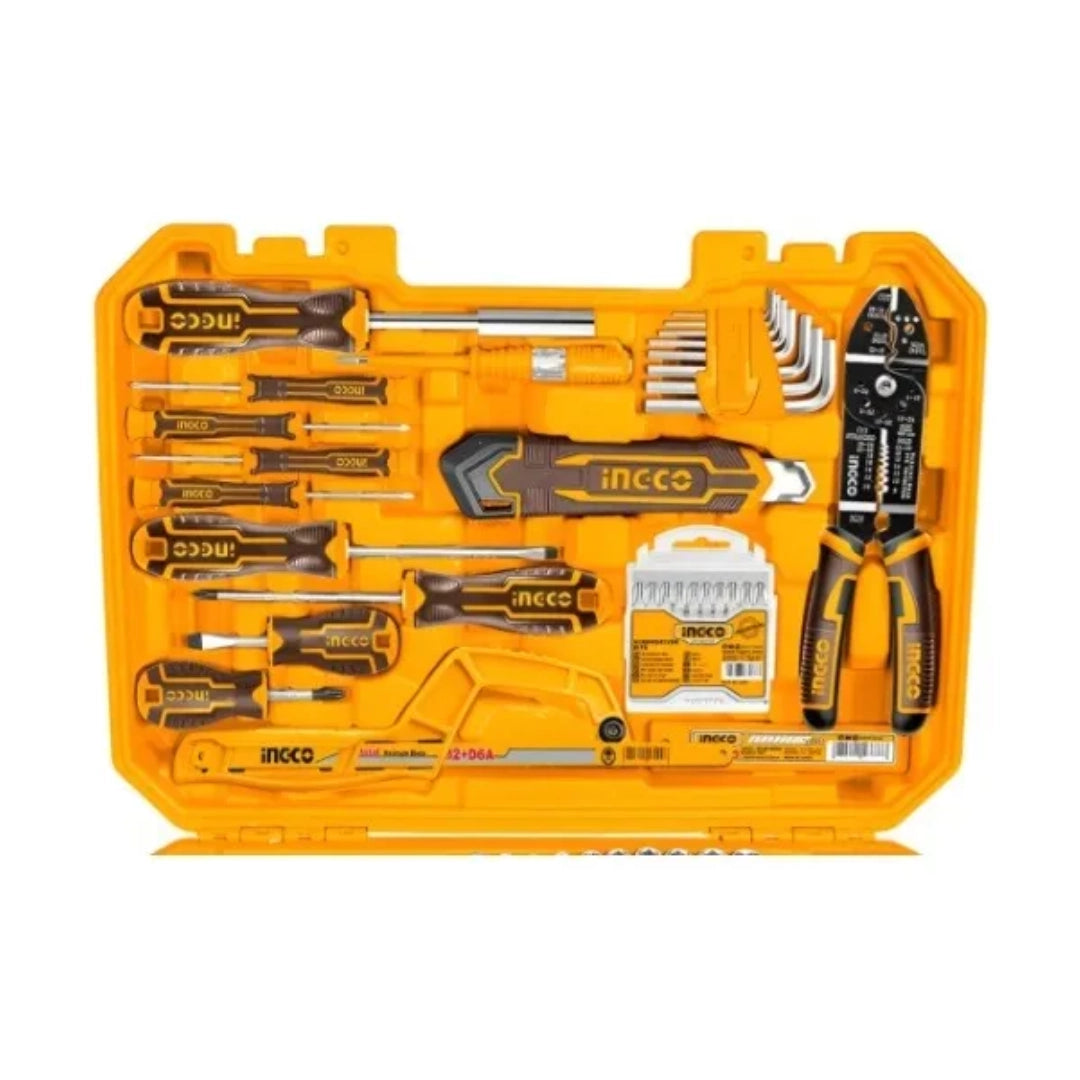 KIT DE HERRAMIENTAS INGCO 168 PIEZAS + MALETÍN ORGANIZADOR RESISTENTE