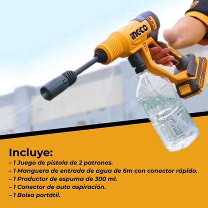 HIDROLAVADORA INALÁMBRICA INGCO 20V – 24,8 BAR